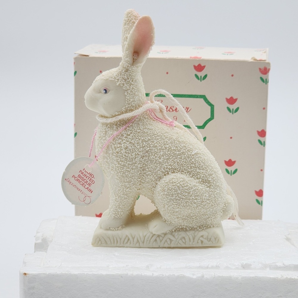 Vintage 1992 Department 56 Snowbunnies‎ Annual Easter Rabbit Figurine 7499-3